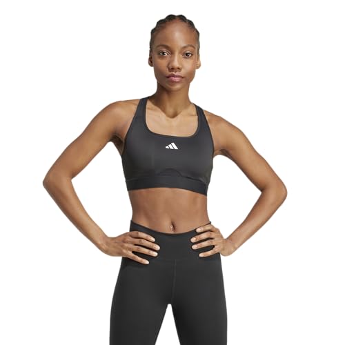 adidas Women's Powerreact Training Bra, Black, Medium