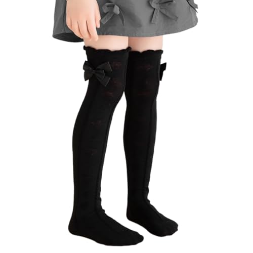 Pyasuye Kids Knees High Socks with Bowknot Girls Fashionable Over The Knee Socks Children Long Sock Upgrades for Daily Wear