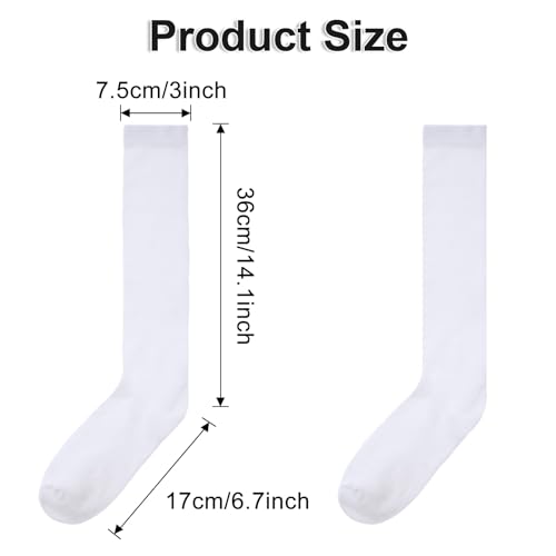 2 Pairs Womens Knee High Socks Athletic Casual Long Socks Cotton Tube for Women Sport Daily Wear Holiday Cosplay2