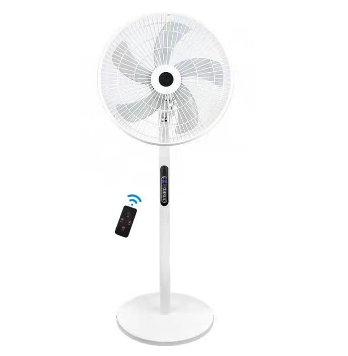 TAPITOscillating Standing Fan with Remote Control Timer 8 Speeds Adjustable Pedestal Fans 16 Inch Quiet Portable Floor Fan for Bedroom Living Room Home and Office (White)