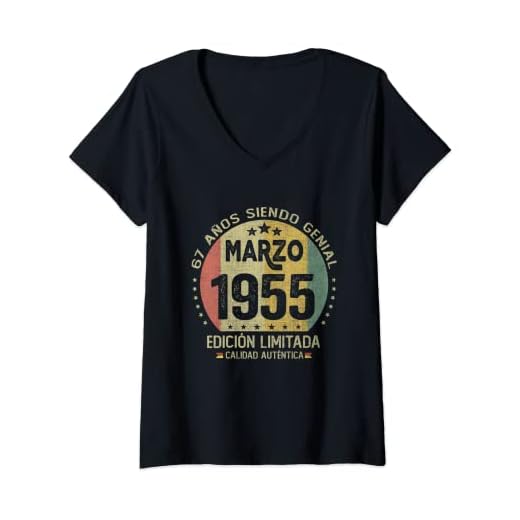 Mujer Regalo 67 años Cumpleaños Hombre Mujer - Marzo 1955 Camiseta Cuello V