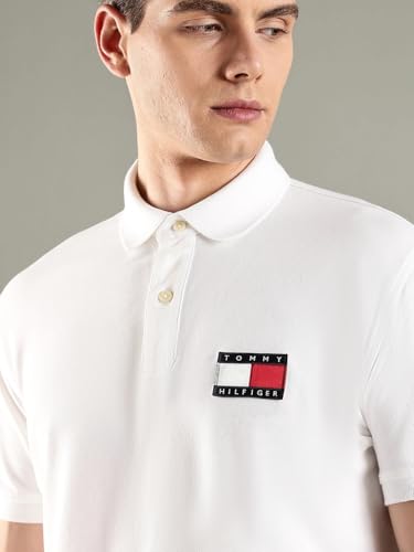 Image of Solid Regular Fit Cotton Polo T-Shirt