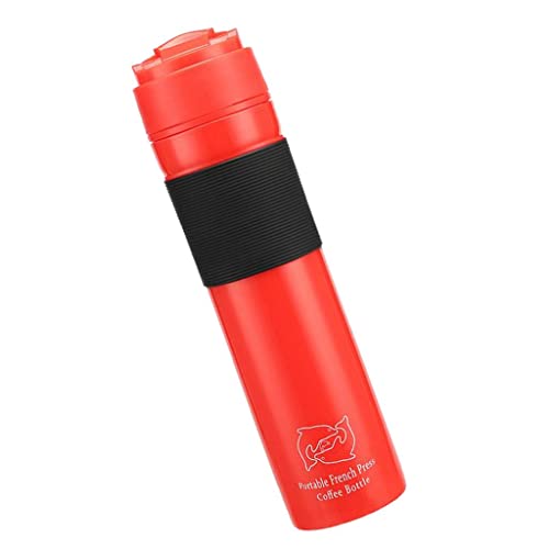 CALANDIS Mini Manual Coffee Maker Hand Operated Coffee Machine For Travelling Red - Image 3