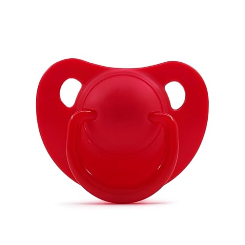Michear Chupete para adultos, pezón de silicona de gran tamaño, reducción de ronquidos, chupete suave y cómodo, juguetes divertidos (rojo)