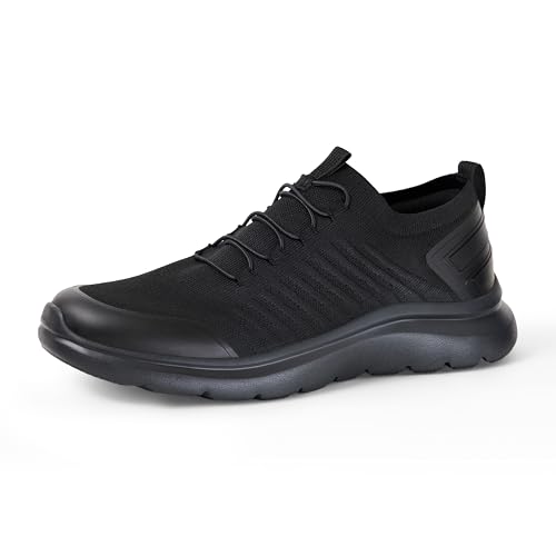 Amazon Essentials Mens Lighweight Knit Sneakers Black/Black 10