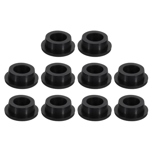 Image of uxcell 10 Pcs Black Plug Holes, Waterproof Rubber Button Plug for 28.5mm / 1.12 inch Hole