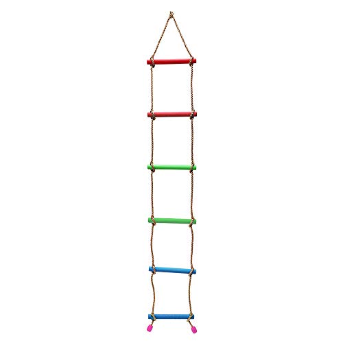 Rainbow Craft Climbing Rope Ladder for Kids - Kids Ninja Course Accessories Backyard