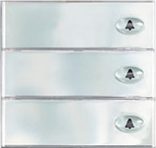 Alpha Communications RTM3A 3-Push Button 2-Wire Alp Module with LED Prism Illumination; Used with Alpha Communications/S.T.R. Modular Series Door Entry Stations; LED Operates On 8-12V/40MA