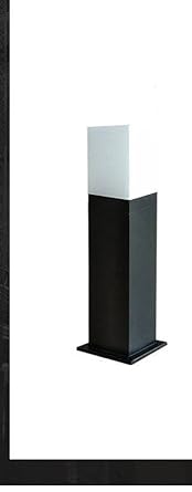 ALUCIFIC PC Square Garden Bollard 600MM Weather Proof, B22 Holder, White and Grey Body, Made in India Pack of(1)