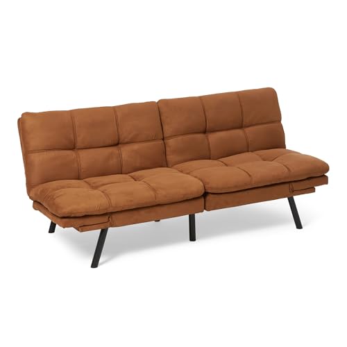 Amazon Basics Brown Loveseat Futon
