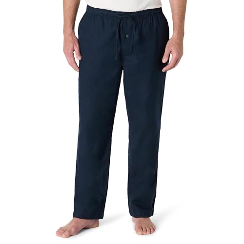Consejos para Comprar Pantalones de pijama para Hombre que Puedes Comprar On-line. 50 Amazon Essentials - Pantalón de pijama de franela para hombre (disponible en tallas grandes y altas), color azul marino, talla G