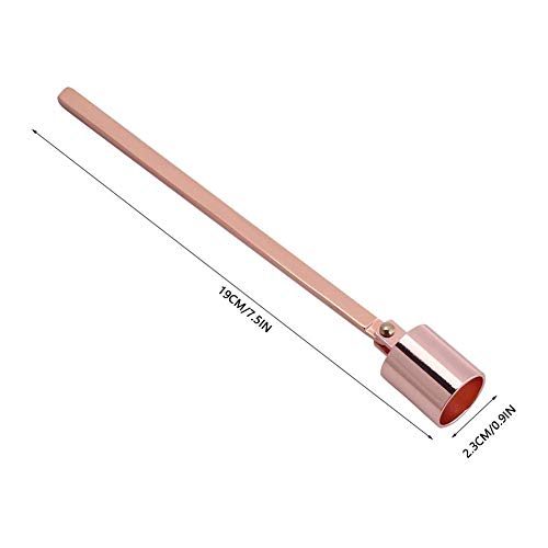 Muxsam 1Pc 7.5X0.9In Candle Extinguisher Snuffer Candlesnuffers With Long Handle & Straight Tube For Tea Light Candles Wedding Altar Fireplace Church Wedding Candle Fire Extinguishing(Rose Gold.) #TOP2
