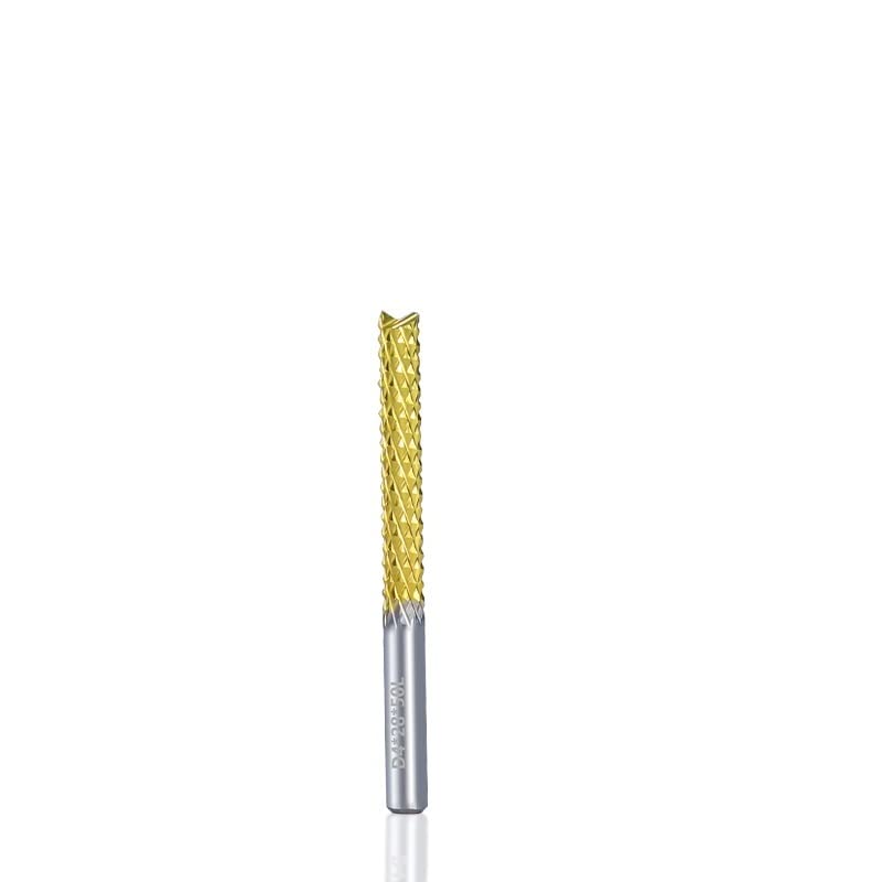 Fresa de aleación, Brocas rebajadoras CNC recubiertas de titanio con vástago 4 mm y 6 extremo carburo(6xD6x32x60L)