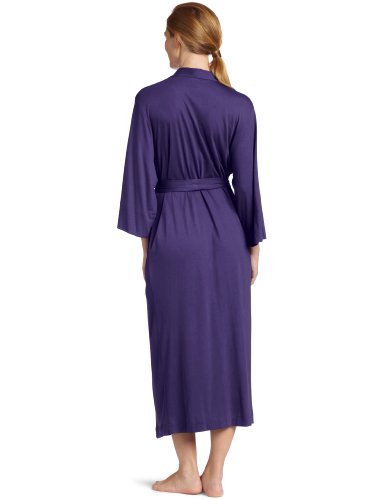 Image of Natori Shangri La Long Robe with Kimono Sleeves, Bathrobe for Women