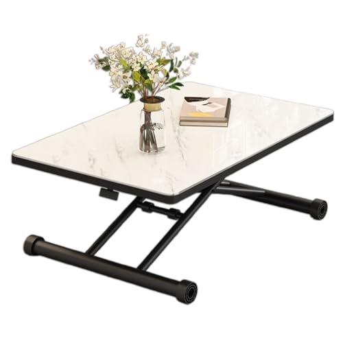 Mesa de centro ajustable con diseño plegable y patas de metal resistentes para espacios versátiles