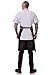 Chef Works Unisex Bronx Bib Apron, Black, One Size
