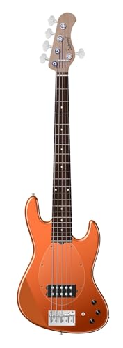 Sadowsky MetroExpress Vintage M 5-string Bass Guitar - Candy Apple Orange, Morado Fingerboard