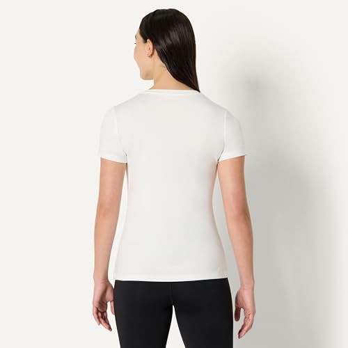 Image of Amazon Essentials Women's Active Quick Dry Tech Stretch Short-Sleeve V-Neck T-Shirt (Available in Plus Size), Pack of 2