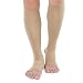 Knee High Compression Stockings, Firm Support 20-30mmHg Opaque Maternity Pregnancy Compression Socks, Open-Toe, Ankle & Arch Support, Swelling, Varicose Veins, Edema, Spider Veins. 1 Pair. Nude XXL