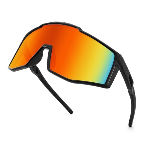 Karsaer Vision Sports Sunglasses Wraparound Glasses 80s Visor Shield Baseball Sunglasses for Youth Kids Teens Boys Girls 8-164