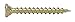 Power Pro 48578 Wood Screws, #8 x 1-1/4, Premium Star Drive Indoor Cabinet Screws, Gold Yellow Zinc, 1lb Box