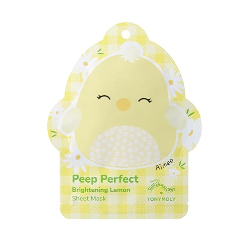 TONYMOLY x Squishmallows Aimee Sheet Mask - Vitamin C & Lemon Brightening Face Masks Skincare for...