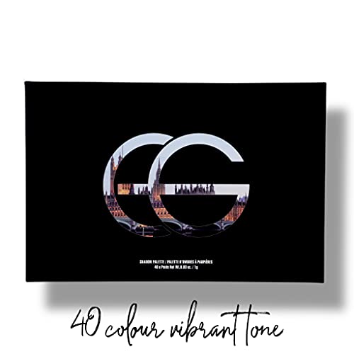 Europe Girl 40 Color Vibrant Tone Eyeshadow Palette (VIBRANT) Multicolor,Matte & Shimmery Finish