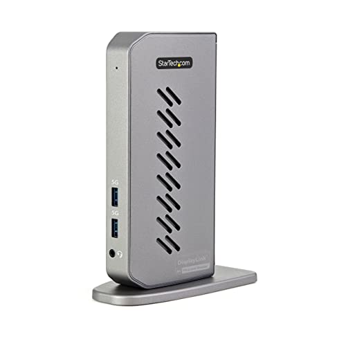 6 PORTE USB-A DOWNSTREAM: la docking station USB C ibrida è dotata di un hub USB 3.2 Gen 1, 5 Gbps) a 6 porte con porte USB-A aggiuntive per il supporto di dispositivi come tastiere, mouse, unità flash, dischi rigidi esterne e stampanti