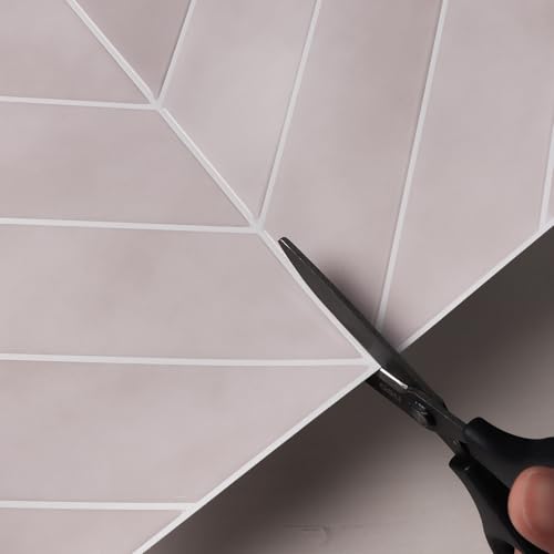 Image of Stick Tiles Peel and Stick Backsplash of 11.4 inch X 9 inch - 3D Adhesive Peel and Stick Wall Tile for Kitchen, Bathroom, Living Room, etc. (10, Dusty Pink)