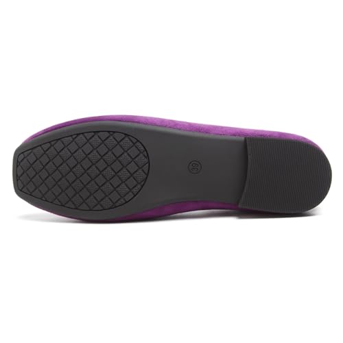 Image of Dear Time Women's Closed Toe Flats Shoes Comfortable Office Slip-on Casual Loafer Flats