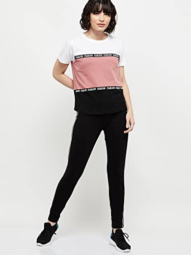 Image of Max Women's Colourblock Round Neck Regular Fit T-Shirt