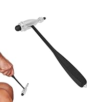 Neurologischer Reflexhammer,Medizinische Hammer,Neuro Reflexhammer Mit Doppel-Kunststoffkopf,Doppelten Funktionskopf Reflexhammer,Leichter Perkussions-Reflexhammer,Für Reflextests (Schwarz)