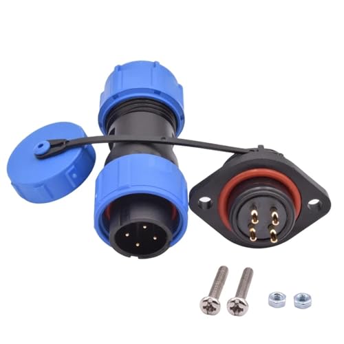 Conector SP16 4 pines de aire con chasis impermeable y rosca macho hembra 2