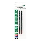 Schmidt 888 Technology Ceramic Rollerball Plastic Tube Refill Broad Point 1.0mm, Black, 2 Pack Blister (SC58113)