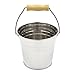 Wanna z napojami Ze Stali Nierdzewnej Party Gospodarstwa Domowego Bucket Lód Bucket Kuchnia Bucket Restauracja Bar Wiadro Ogród Plażowa Uchwyt Małe Wiadro Izolowane wiadro na lód (Color : Silver)
