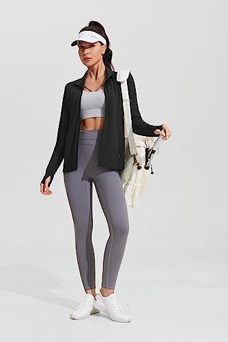 COOrun Women's UPF 50+ Jackets Sun Protection Golf Athletic Jackets Lightweight Full Zip Long Sleeve Shirts with Pockets - Image 3