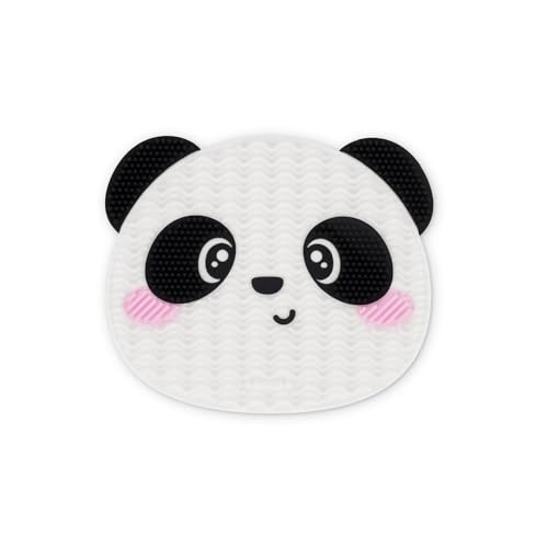 Legami - Alfombra limpia pinceles de maquillaje - Brush it Off! - Almohadilla para limpiar el cepillo del maquillaje, almohadilla de silicona para cosméticos con ventosa, tema Panda