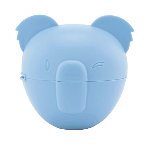 Nuby - Boîte à tétine Koala - Boîte à tétine bébé pour les déplacements - Avec fente Chaîne pour tétine Stériliser la tétine au micro-ondes - Sans BPA - Bleu - 0+ mois Cover