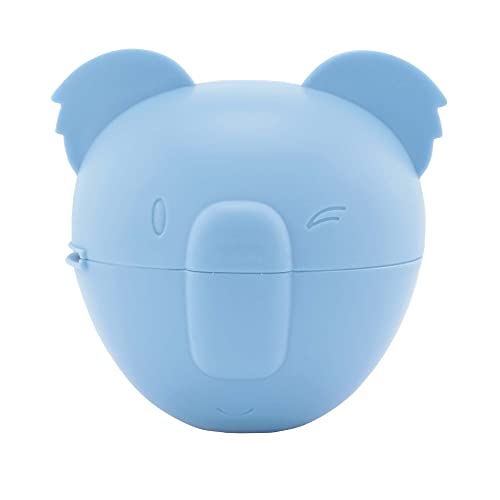 Nuby - Boîte à tétine Koala - Boîte à tétine bébé pour les déplacements - Avec fente Chaîne pour tétine Stériliser la tétine au micro-ondes - Sans BPA - Bleu - 0+ mois