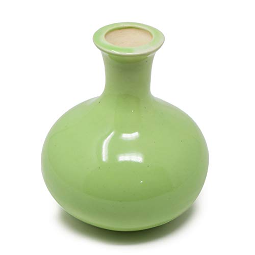 Image of The Himalayan Goods Company Ceramic Bud Or Flower Vase (Standard, Pastel Green)