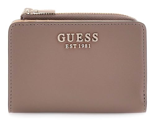 Porte-monnaie GUESS Jane : ne perdez plus vos cartes grâce au rangement zip taupe