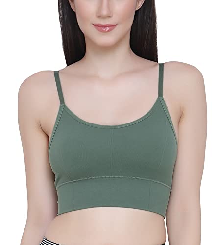 Women Nylon Spandex Padded Seamless Medium Impact Sports Bra for Gym, Running, Cycling, Yoga, Fitness