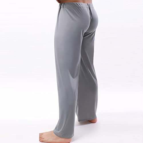 JEsilunmaMY Loose Pajama Pants for Men Lightweight Elastic Waist Breathable Slip Lounge Trousers Casual Loose Sleep Bottoms4