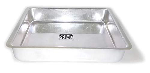 Prime Bakers and Moulders Rectangular Multipurpose Aluminium Tray for Oven, 1 kg Cake Mould