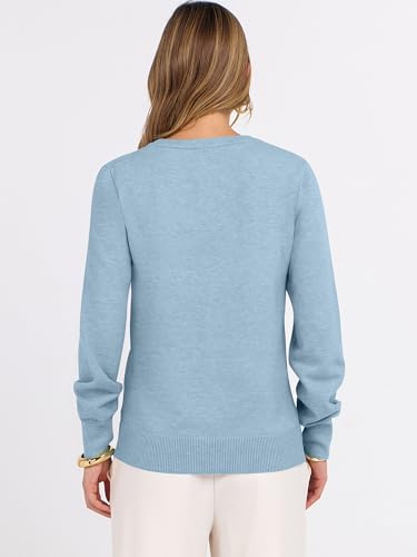 Image of ANRABESS Women's Long Sleeve V Neck Basic Sweaters | Classic Pullover Tops,Soft Loose,Business Casual Work,Travel Vacation,All Day Wear,Fall Spring Outfits,Winter Layer Clothing