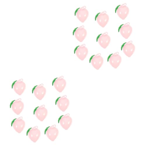 Happyyami 2sets 10pcs Peach Shape DIY Bells Japanese Style Craft Supply for Amulet and Dream Catcher Decorations Compact and Portable Bells Present for Holiday Parties 10pcs*2
