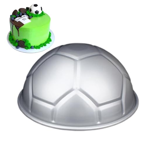OPVXZAD Moule à Gâteau Ballon de Football 3D 8s inch, Moule en Aluminium pour Décorations de Fête de Football Anniversaires, Plateau à Gâteau en...