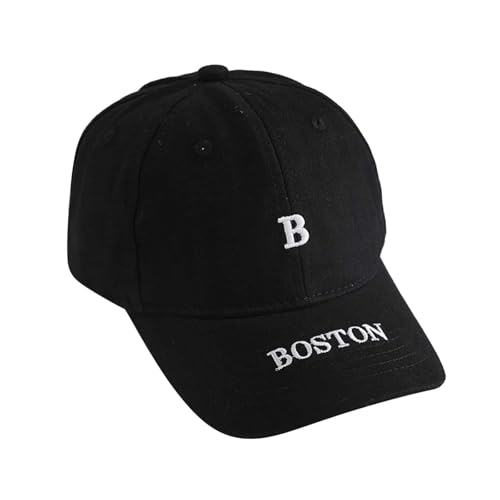 Generisch Juego de bufanda y gorro para niñas con gorra de béisbol con letra B bordada y estilo de impresión de uranio, sombrero de sol ajustable para niños y niñas, Negro , 2-8 años