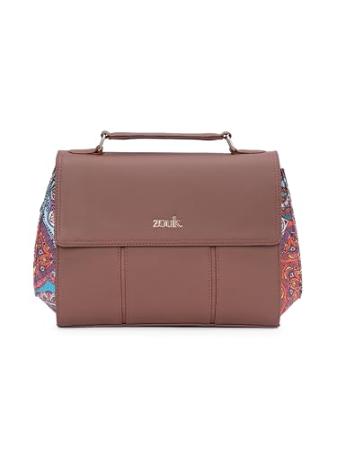 Image of ZOUK Rhea Kapoor Satchel Bag | Elegant Vegan Leather Handbag for Women |