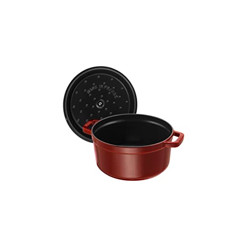 Staub Casseruola/Cocotte In Ghisa, Rotonda 24 Cm, 3,8 L, Rosso (Granatina)